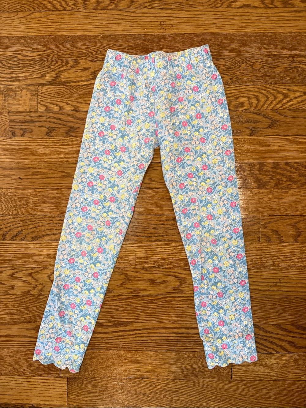 Shrimp & Grits Girls Floral Leggings, L